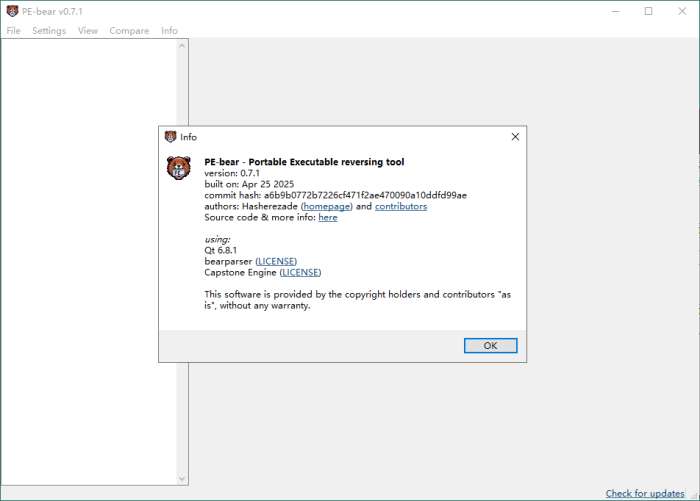 PE-bear文件分析工具v0.7.1绿色版